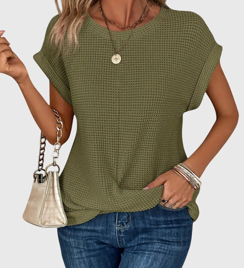 Isa™ | Blouse Élégante avec Col Rond