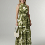 Sylin | Robe midi froncée à col halter