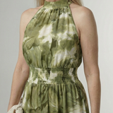 Sylin | Robe midi froncée à col halter