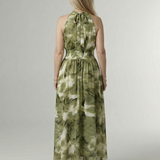 Sylin | Robe midi froncée à col halter