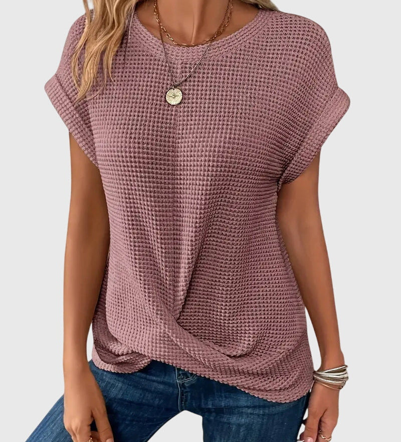 Isa™ | Blouse Élégante avec Col Rond