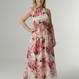 Sylin | Robe midi froncée à col halter