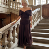 Calen | Robe midi fluide à épaules dénudées