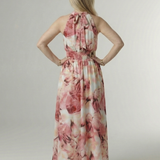 Sylin | Robe midi froncée à col halter