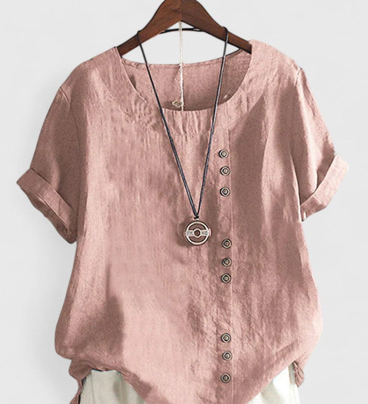 Elisavie | Blouse Confortable à Manches Courtes