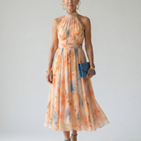 Elin | Robe midi douce à col halter