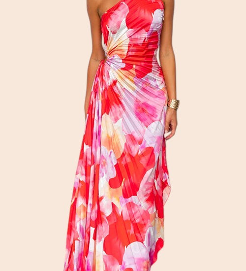 Yanira | Robe Asymétrique Plissée