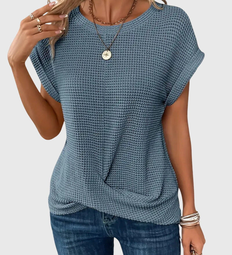 Isa™ | Blouse Élégante avec Col Rond