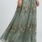 Selora | Robe maxi florale fluide à col halter