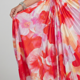 Taya | Robe midi à une épaule et corsage plissé