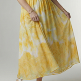 Sylin | Robe midi froncée à col halter