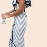 Dianne | Robe Maxi Rayée Rétro