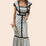 Dianne | Robe Maxi Rayée Rétro