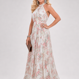 Guinevere | Robe midi à jupe fluide et imprimé floral