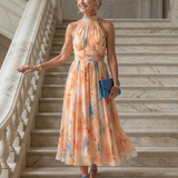 Elin | Robe midi douce à col halter