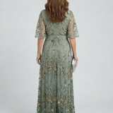 Selora | Robe maxi florale fluide à col halter