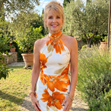 Zinnara | Robe midi à col halter et imprimé floral
