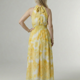 Sylin | Robe midi froncée à col halter