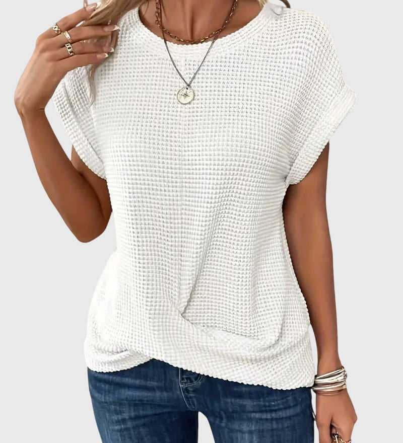 Isa™ | Blouse Élégante avec Col Rond