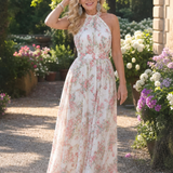 Guinevere | Robe midi à jupe fluide et imprimé floral