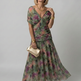 Calen | Robe midi fluide à épaules dénudées