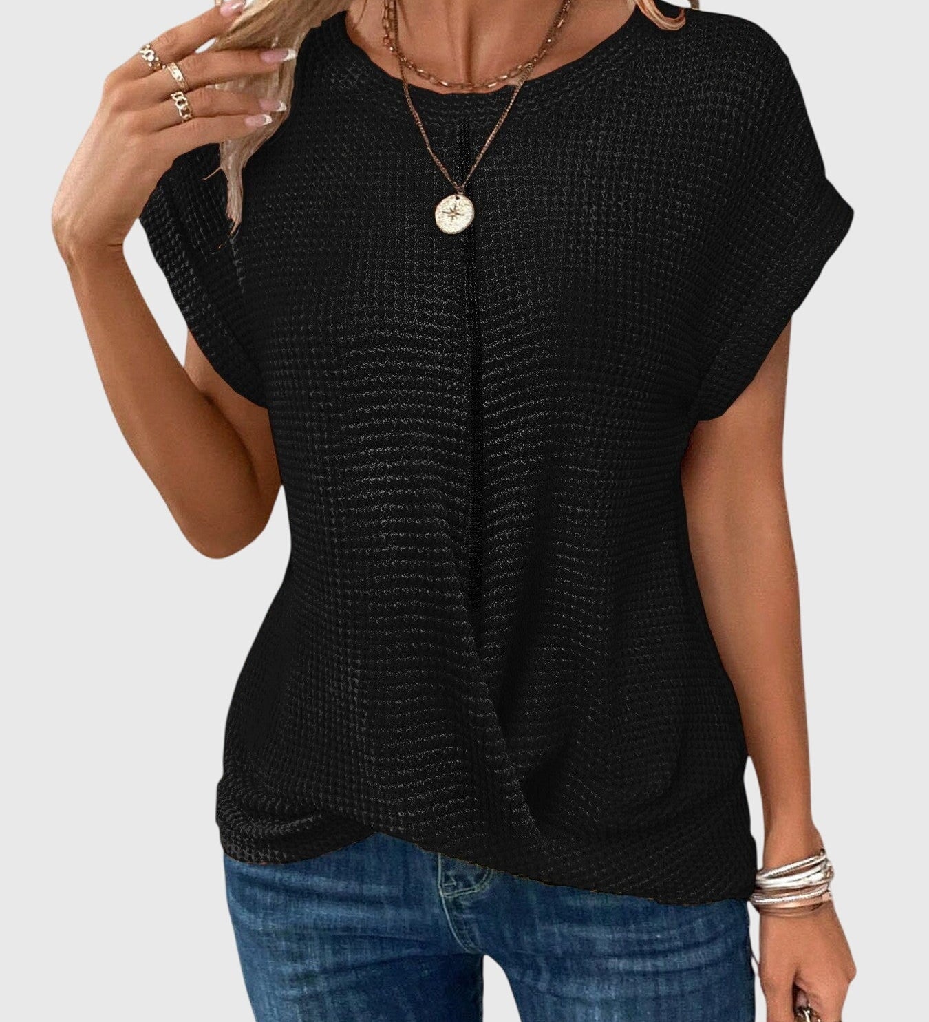 Isa™ | Blouse Élégante avec Col Rond