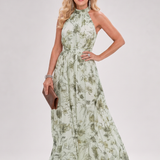 Guinevere | Robe midi à jupe fluide et imprimé floral