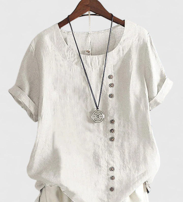 Elisavie | Blouse Confortable à Manches Courtes