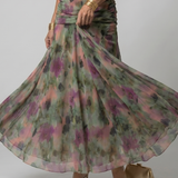 Calen | Robe midi fluide à épaules dénudées