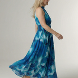 Sylin | Robe midi froncée à col halter