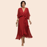 Sarah | Robe Sandra Mousseline Col V