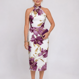 Zinnara | Robe midi à col halter et imprimé floral