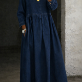Clara | Robe en jean avec col Peter Pan