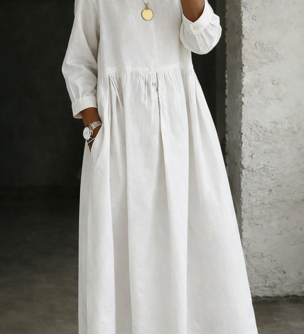 Clara | Robe en jean avec col Peter Pan