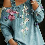 Danielle | Top en jean avec épaules dénudées