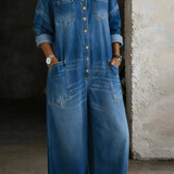 Sophia | Robe en denim avec épaules dénudées