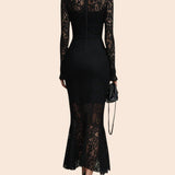 Julia | Robe Maxi en Dentelle Noire