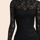 Julia | Robe Maxi en Dentelle Noire