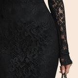 Julia | Robe Maxi en Dentelle Noire