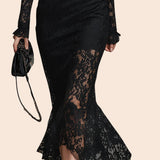 Julia | Robe Maxi en Dentelle Noire