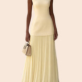Serena | Robe Maxi Plissée