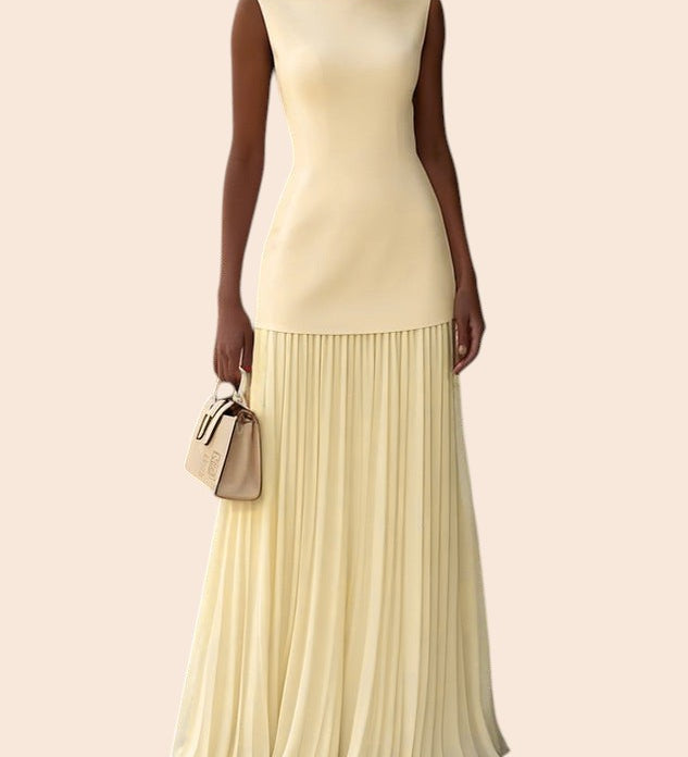 Serena | Robe Maxi Plissée