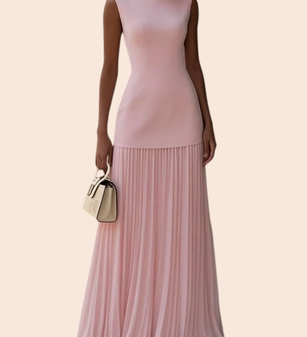 Serena | Robe Maxi Plissée