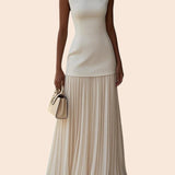 Serena | Robe Maxi Plissée