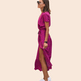 Judy | Robe Florale Élégante à Col en V