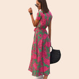 Judy | Robe Florale Élégante à Col en V