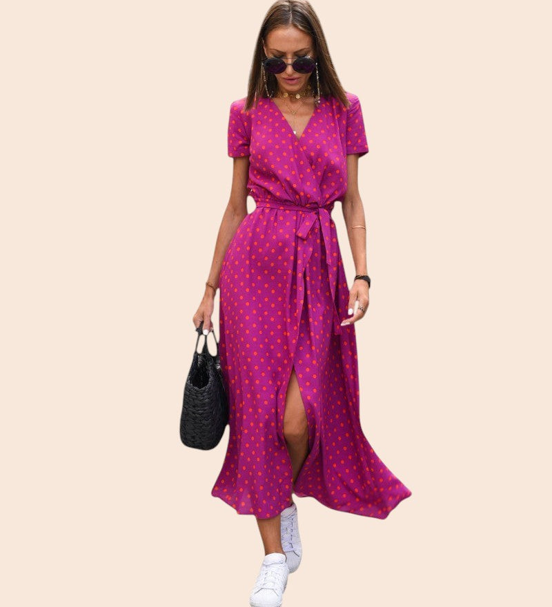 Judy | Robe Florale Élégante à Col en V