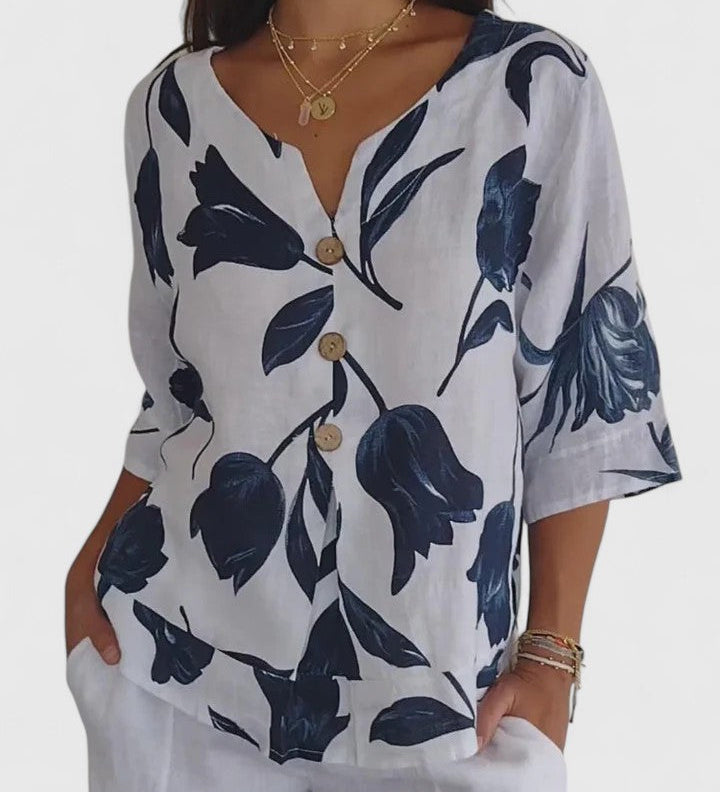 Laura | Blouse V-Neck Confortable