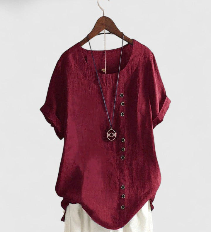 Elisavie | Blouse Confortable à Manches Courtes