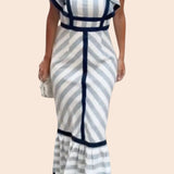 Dianne | Robe Maxi Rayée Rétro